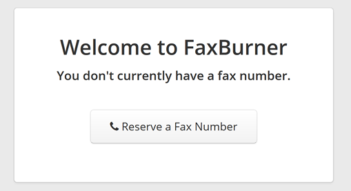 "Reserve a Fax Number" from your Faxburner account